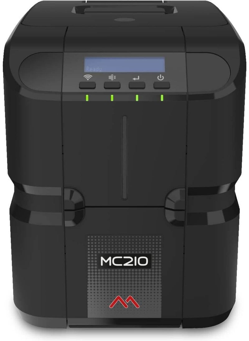 Matica MC210 Dual Sided ID Card & Badge Printer, Dye Sublimation/Thermal Transfer, 300 DPI, LCD Display, Edge-to-Edge Dual-Sided Printing, Swipe-Style Data Encoding, Black | MC210 - Image 3